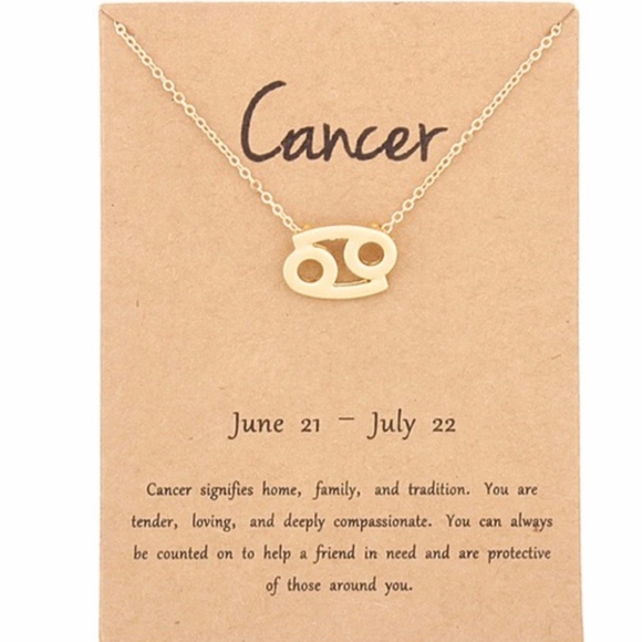 Zodiac Charm Pendant Necklace CANCER - Picture 1 of 3
